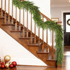 2Pcs 6FT Lifelike Touch Fake Norfolk Pine Garland for Christmas Home Decor, alternate view 4