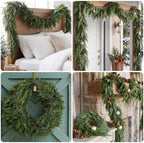 2PCS 9FT Artificial Cedar Garland for Christmas Decoration, alternate view 6