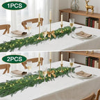 2Pcs 9FT Christmas Garlands, Real Touch Norfolk Pine Garland, alternate view 3