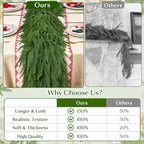 2Pcs 9Ft Christmas Norfolk Pine Garland, Faux Greenery Garlands for Mantle, alternate view 6