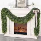 2PCS 9FT Lifelike Touch Artificial Cedar Garland for Mantle Christmas Decor, alternate view 6
