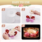 2Pcs Acrylic Cake Display Stand 6'' 10'' Round 2 Tier Clear Cylinder Cake Box for Wedding Birthday Party Decor, alternate