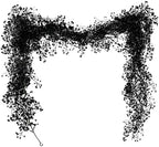 2Pcs Artificial Black Wisteria Garland 5.6Ft Plastic Halloween Vine