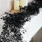 2Pcs Artificial Black Wisteria Garland 5.6Ft Plastic Halloween Vine, alternate view 3