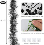 2Pcs Artificial Black Wisteria Garland 5.6Ft Plastic Halloween Vine, alternate view 4