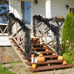 2Pcs Artificial Black Wisteria Garland 5.6Ft Plastic Halloween Vine, alternate view 6