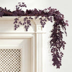 2PCS Artificial Cimicifuga Vine Garland Fake Halloween Leaf for Fall Decor