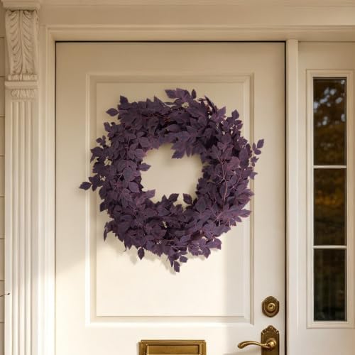 2PCS Artificial Cimicifuga Vine Garland Fake Halloween Leaf for Fall Decor, alternate view 6