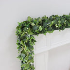 2pcs Artificial Eucalyptus Garland, 5.9FT Greenery Garland Vines Decoration, Faux Silver Dollar Eucalyptus, alternate view 6