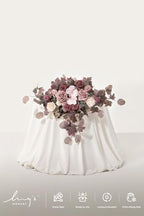 2PCS Artificial Floral Swags, Dusty Rose & Mauve, alternate view 4