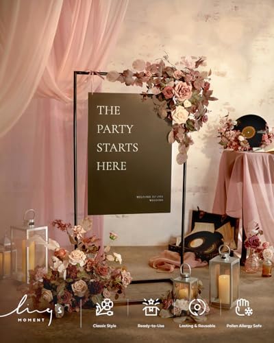 2PCS Artificial Floral Swags, Dusty Rose & Mauve, alternate view 6