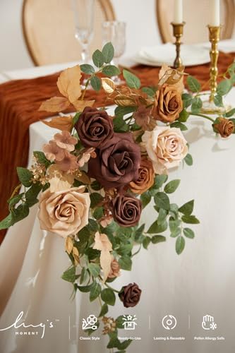 2PCS Artificial Floral Swags, Walnut Brown, alternate view 5