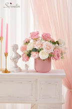 2Pcs Artificial Flowers Pink White Flower Silk Flowers for Wedding, alternate view 7