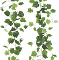 2Pcs Artificial Grape Leaves Ivy Vine 5.9Ft Silk Green Leaf Garland