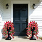 2PCS Artificial Hanging Flowers for Outdoor Decorations, RD + RS, alternate view 4