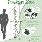 2pcs Artificial Ivy Artificial Vines Artificial Plants 71 Inch Fake Hanging Plants Silk for Garden Terrace Beach, alternate