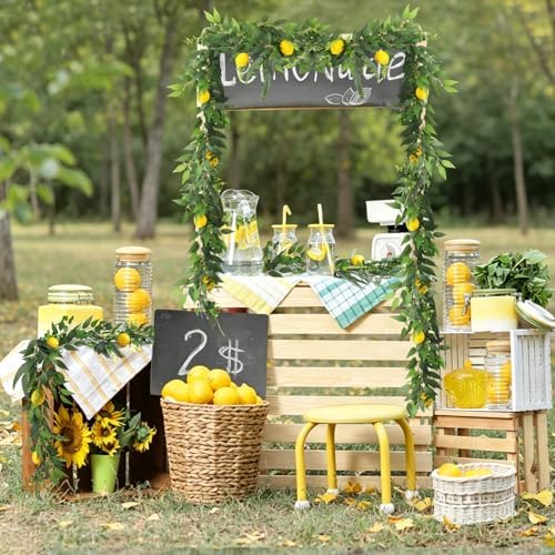 2Pcs Artificial Ivy Vines with Lemon&Willow&Eucalyptus&Fern 5.9Ft, alternate view 2