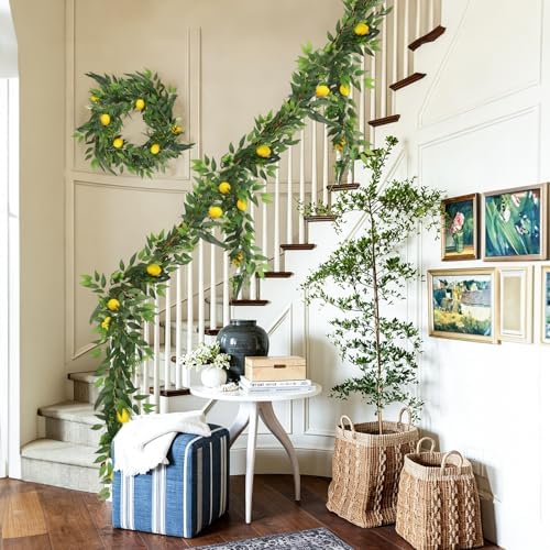 2Pcs Artificial Ivy Vines with Lemon&Willow&Eucalyptus&Fern 5.9Ft, alternate view 3