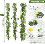 2Pcs Artificial Ivy Vines with Lemon&Willow&Eucalyptus&Fern 5.9Ft, alternate view 4