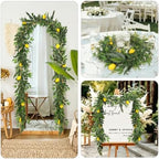 2Pcs Artificial Ivy Vines with Lemon&Willow&Eucalyptus&Fern 5.9Ft, alternate view 6