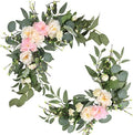 2pcs Artificial Wedding Arch Flowers for Wedding Sign, Floral Swag Dusty Decor for Reception Ceremony Backdrop