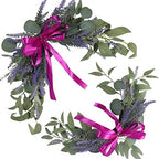 2pcs Artificial Wedding Arch Flowers for Wedding Sign, Floral Swag Dusty Decor for Reception Ceremony Backdrop