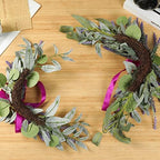 2pcs Artificial Wedding Arch Flowers for Wedding Sign, Floral Swag Dusty Decor for Reception Ceremony Backdrop, alternate