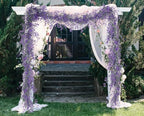 2Pcs Artificial Wisteria Garlands 5.6Ft Plastic Hanging Vine Purple, alternate view 5