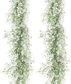 2Pcs Artificial Wisteria Garlands 5.6Ft Plastic Hanging Vines White, alternate view 6