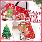 2PCS Christmas Serving Tray with Handles 16 X 11 Inch Large Melamine Platter Serving Dishes Rectangular Xmas, alternate view