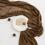 2Pcs Coffee Cheesecloth Table Runner 120 Inches for Party Home Decor, alternate view 5