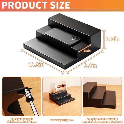 2PCS Cologne Perfume Organizer for Men,3 Tier Cologne Display Shelf & Fragrance Rack, Black Cupcake Stand and, alternate view