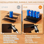 2PCS Cologne Perfume Organizer for Men,3 Tier Cologne Display Shelf & Fragrance Rack, Black Cupcake Stand and, alternate view