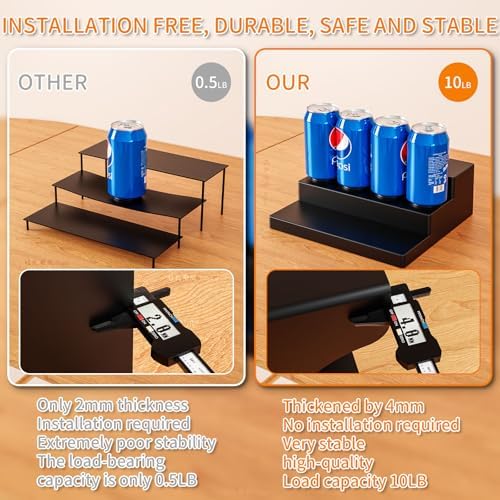 2PCS Cologne Perfume Organizer for Men,3 Tier Cologne Display Shelf & Fragrance Rack, Black Cupcake Stand and, alternate view