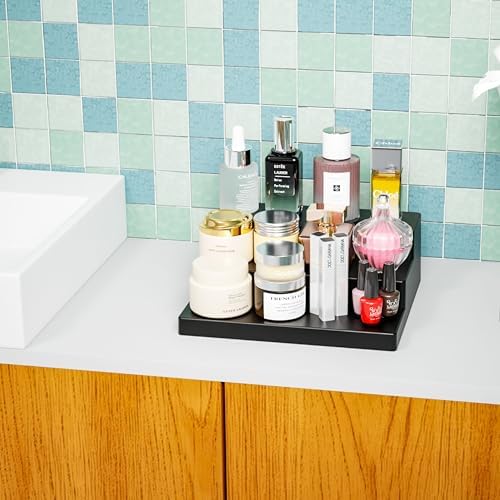 2PCS Cologne Perfume Organizer for Men,3 Tier Cologne Display Shelf & Fragrance Rack, Black Cupcake Stand and, alternate view