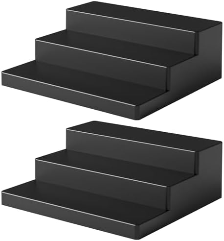 2PCS Cologne Perfume Organizer for Men,3 Tier Cologne Display Shelf & Fragrance Rack, Black Cupcake Stand and, alternate view