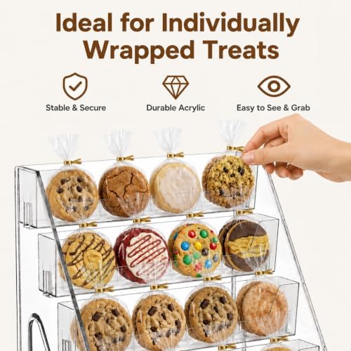 2Pcs Cookie Display Stand, 5-Tier Cookie Display Holder for Vendors &Bakery, Acrylic Clear Cookie Stand for, alternate view 6