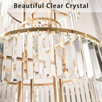 2Pcs Crystal Gold Vases Centerpieces for Tables, Wedding Flower Centerpieces Tall Vase Metal Flower Stands, alternate view 5