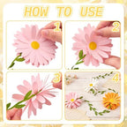 2PCS Daisy Flower Garlands, Daisy Banner Garland Orange Pink Flowers, alternate view 4