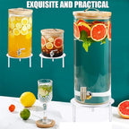 2Pcs Drink Dispenser Stand Only, Clear Acrylic Stands, Fit Max 7.87 Inch Diameter of Glass Drink Dispenser, alternate view 3