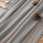 2Pcs Dusty Blue Cheesecloth Table Runner 120 Inches for Party Home Decor, alternate view 3