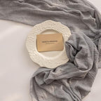 2Pcs Dusty Blue Cheesecloth Table Runner 120 Inches for Party Home Decor, alternate view 6