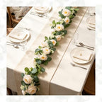2PCS Eucalyptus Garland, 6.6Ft Artificial Greenery Garlands Flower Decor, Green Spring Garland Wreath Vines, alternate view 3