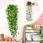 2Pcs Fake Hanging Plants with Pot, Potted Faux Eucalyptus, alternate view 5