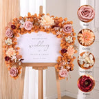 2Pcs Fall Garland, 11Ft Eucalyptus Garland with Flowers, alternate view 6
