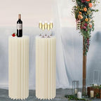 2PCS Foldable Cardboard Centerpiece Display, 39in Height Cylinder Flowers Stand, 110lbs Reusable Cardboard, alternate view 5