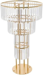 2pcs Gold Crystal Vases for Wedding Centerpieces, 35.4inches Height in Gold, alternate view 5