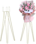 2Pcs Gold Flower Arrangement Stand, 3.4ft Wedding Table Centerpieces Flower Stand Display Rack Metal Flower Pot
