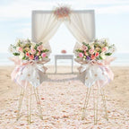 2Pcs Gold Flower Arrangement Stand, 3.4ft Wedding Table Centerpieces Flower Stand Display Rack Metal Flower Pot, alternate