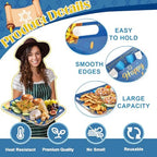 2Pcs Happy Hanukkah Serving Trays with Handles 16 x 11 Inch Large Melamine Tray Rectangular Jewish Chanukah, alternate view 4